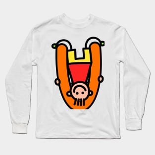 Letter U for Boys alphabet Kids Colorful Cartoon Character Long Sleeve T-Shirt